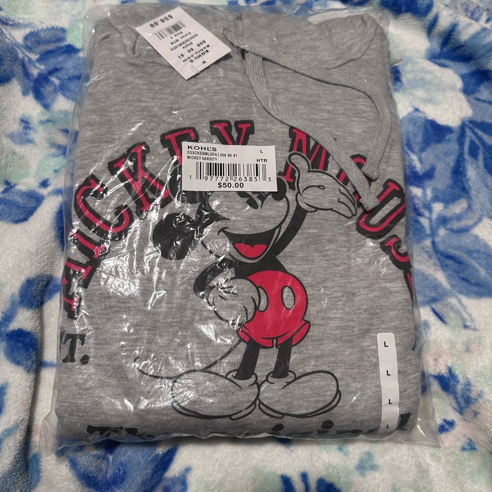 Kohl's Gray Mickey Mouse Hoodie + Halloween Tshirt